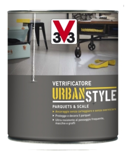 Vetrificatore parquet - urban style - nero industriale brillante - 0,75 litri